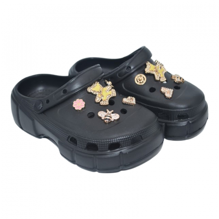 Papuci din spuma EVA, pentru fete, Mini Junior PSF-100625N, Negru [2]