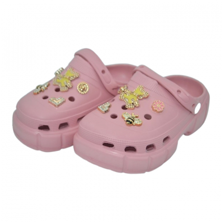 Papuci si slapi fete - Papuci din spuma EVA, pentru fete, Mini Junior PSF-100625R, Roz