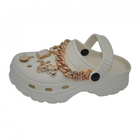Papuci din spuma EVA, pentru fete, Mini Junior PSF-1006C, Crem [2]