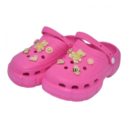 Papuci si slapi fete - Papuci din spuma EVA, pentru fete, Mini Junior PSF-100625F, Fucsia