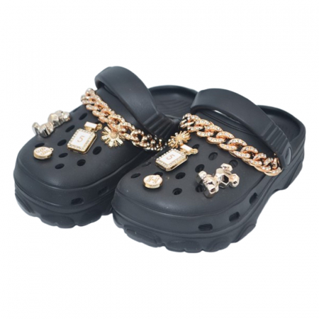 Papuci si slapi fete - Papuci din spuma EVA, pentru fete, Mini Junior PSF-1006N, Negru