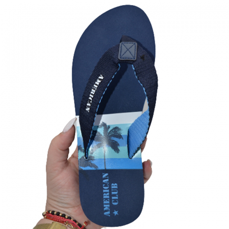 Papuci din spuma pentru baieti American Club NH111/23A, Albastru [4]