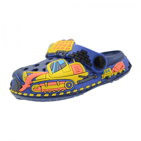 Papuci si slapi baieti - Papuci din spuma pentru baieti Mini Junior 123-1A-20, Bleumarin