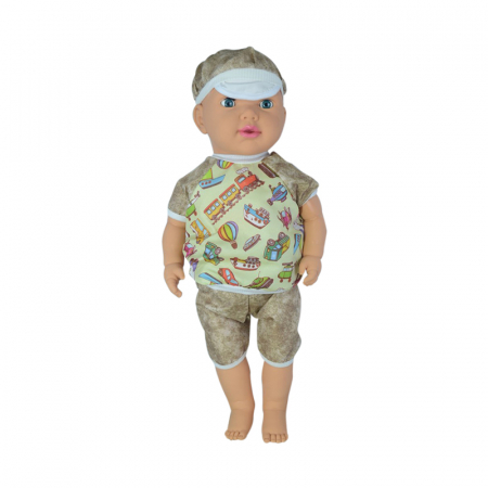 Papusi - Papusa baietel 60 cm pentru fete 3+ ani Mini Junior 056228-3F, Multicolor