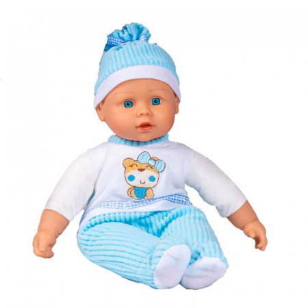 Papusa baietel 40 cm pentru fete Anek SP83512, Albastru [1]