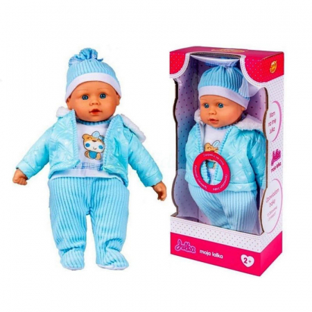 Papusa baietel 40 cm pentru fete Anek SP83512, Albastru [3]