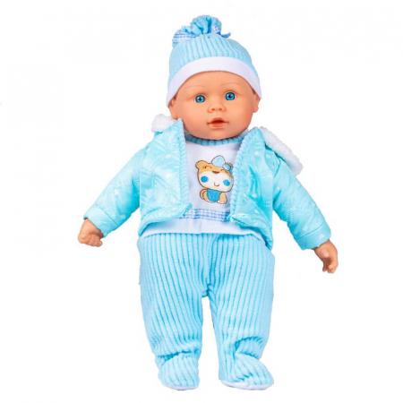 Papusa baietel 40 cm pentru fete Anek SP83512, Albastru [0]