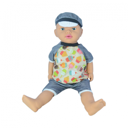 Papusa baietel 60 cm pentru fete 3+ ani Mini Junior 056228-3K, Multicolor [1]