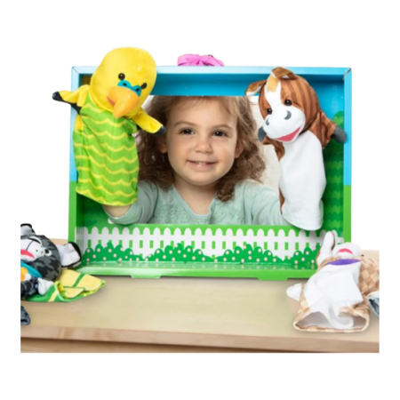 Păpușă de mână, in forma de pisica, Mini Junior PM0509P3, Gri [4]