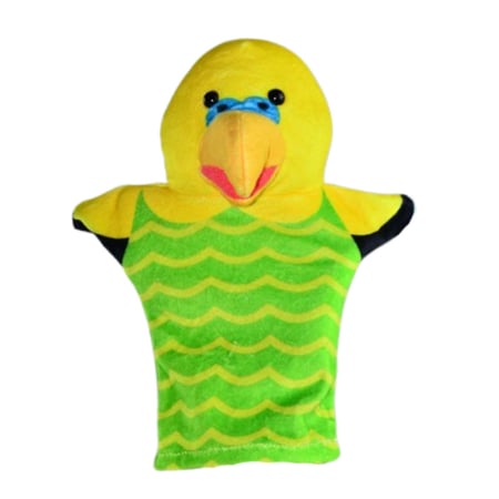Jocuri si jucarii educative - Păpușă de mână, in forma de papagal, Mini Junior PM0509P2, Galben