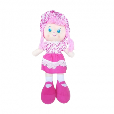 Papusi - Papusa muzicala de plus, 35 cm, Mini Junior WJ7212-35-M-2, Roz