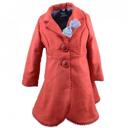 Geci primavara-toamna - Pardesiu elegant fete Umbo UMBF2-104, Coral
