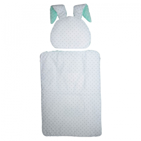 Set 2 piese perna si paturica 70 x 50 cm Iepuras Ty i My 133235, Verde [1]
