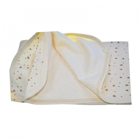 Patura din bumbac 90 x 80 cm, pentru bebelusi, Mini Junior PT0805SB, Bej [3]