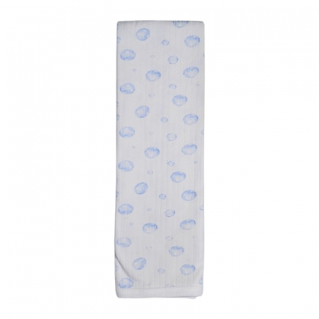 Paturici si pleduri bebelusi - Patura din bumbac 90 x 90 cm, pentru copii, Mini Junior PT0805BA, Alb