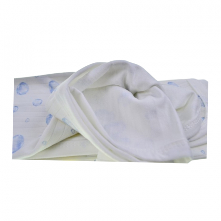 Patura din bumbac 90 x 90 cm, pentru copii, Mini Junior PT0805BA, Alb [2]