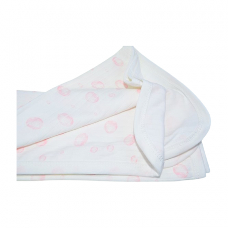 Patura din bumbac 90 x 90 cm, pentru copii, Mini Junior PT0805BR, Alb [1]