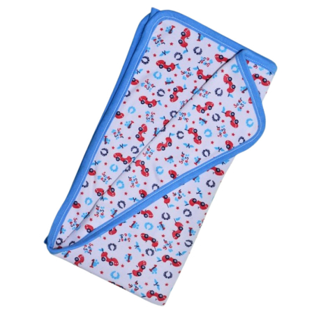 Paturici si pleduri bebelusi - Patura din bumbac cu 2 straturi, 70 x 70 cm, pentru copii, Mini Junior PT1511M, Alb