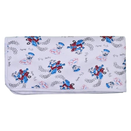 Patura din bumbac cu 2 straturi, 70 x 70 cm, pentru copii, Mini Junior PT1511UA, Alb [2]