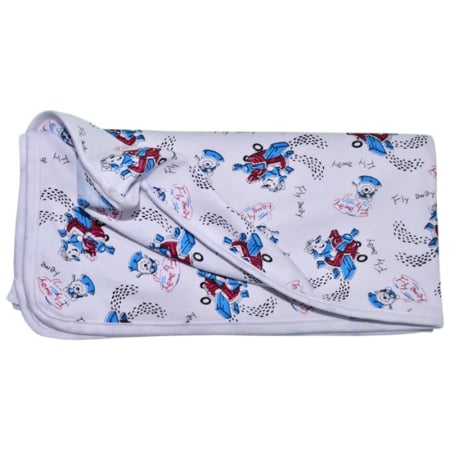Patura din bumbac cu 2 straturi, 70 x 70 cm, pentru copii, Mini Junior PT1511UA, Alb [1]