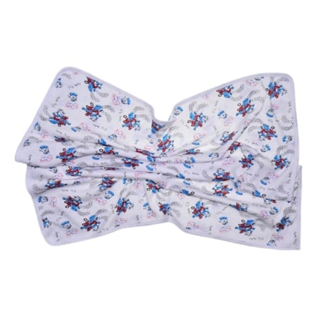 Patura din bumbac cu 2 straturi, 70 x 70 cm, pentru copii, Mini Junior PT1511UA, Alb [3]