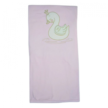 Paturici si pleduri bebelusi - Patura din bumbac cu 2 straturi, 85 x 80 cm, pentru copii, Mini Junior PT0805LR, Roz