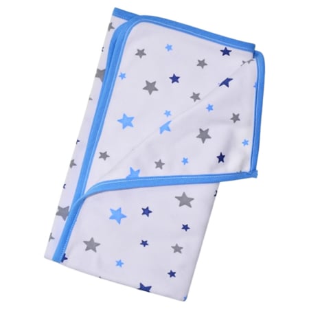 Paturici si pleduri bebelusi - Patura din bumbac cu 2 straturi, 90 x 70 cm, pentru copii, Mini Junior PS1511, Alb