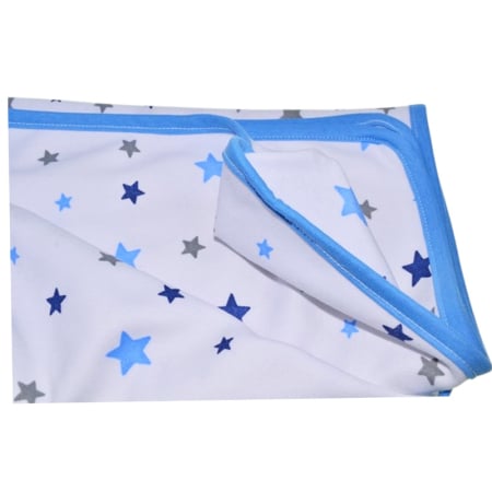 Patura din bumbac cu 2 straturi, 90 x 70 cm, pentru copii, Mini Junior PS1511, Alb [1]
