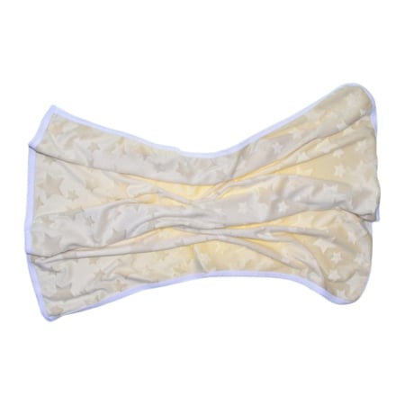 Patura din bumbac si catifea, cu 2 straturi, 80 x 80 cm, pentru fete, Mini Junior PT1511C, Crem [2]