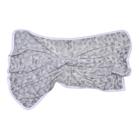 Patura din bumbac si catifea, cu 2 straturi, 80 x 80 cm, pentru fete, Mini Junior PT1511G, Gri [1]