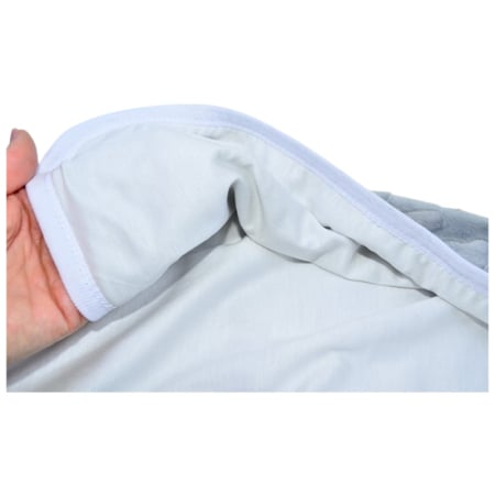 Patura din bumbac si catifea, cu 2 straturi, 80 x 80 cm, pentru fete, Mini Junior PT1511G, Gri [3]