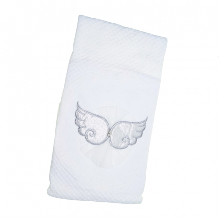 Paturici si pleduri bebelusi - Patura pentru copii 85 x 95 cm Mini Junior PT-MJ2, Alb