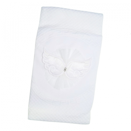 Paturici si pleduri bebelusi - Patura pentru copii 85 x 95 cm Mini Junior PT-MJ3, Alb