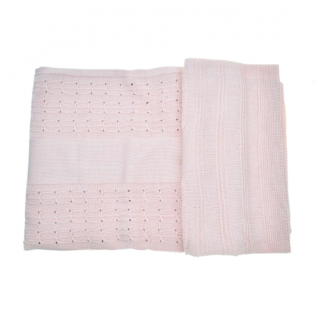 Paturici si pleduri bebelusi - Patura pentru fete 85 x 80 cm Mini Junior PT-MJ12, Roz