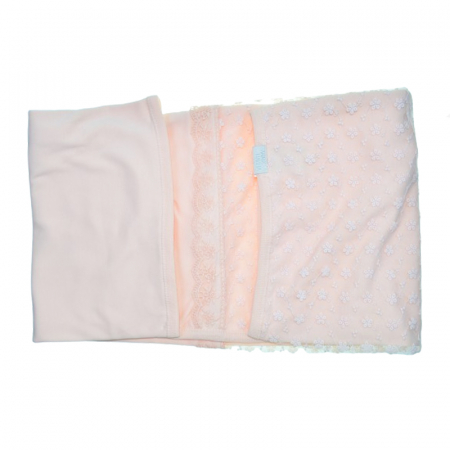 Patura pentru fete 80 x 80 cm Mini Junior PT-MJ8, Coral [2]