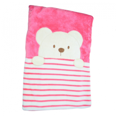 Paturici si pleduri bebelusi - Patura pentru fete 80 x 100 cm Mini Junior PT-MJ11, Fucsia