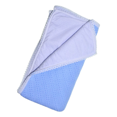 Paturici si pleduri bebelusi - Paturica 80 x 80 cm pentru bebelusi Mini Junior PPB1-AL-0-luni, Albastru