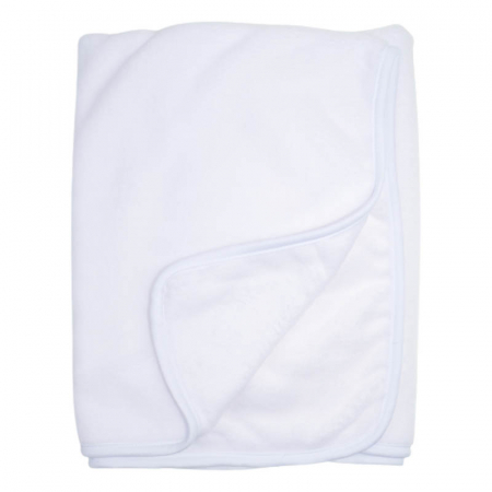 Paturica pufoasa 75 x 70 cm pentru baieti Mini Bimbi P110323-8, Alb [1]