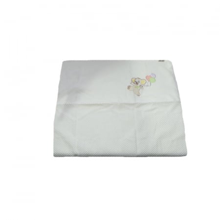 Paturici si pleduri bebelusi - Paturica 80 x 90 cm pentru bebelusi Mini Junior PBBLN5, Alb