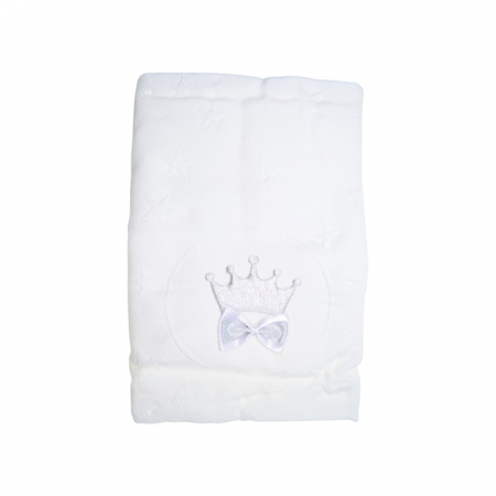 Pleduri si port-bebe-uri - Paturica pentru  botez Mini Junior PBB-MJ1A-62, 0-3 luni, Alb