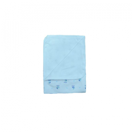 Paturica bumbac 78 x 78 cm pentru bebelusi Mini Bimbi PLDMB5, Alb [2]
