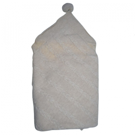 Paturica de infasat tip port bebe 120 x 80 cm Mini Junior PT-MJ47, Bej [2]