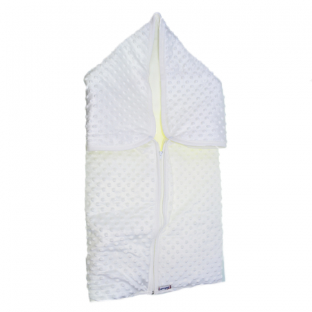 Paturici si pleduri bebelusi - Paturica de infasat tip port bebe 88 x 88 cm Mini Junior PRTB-MJ2, Crem