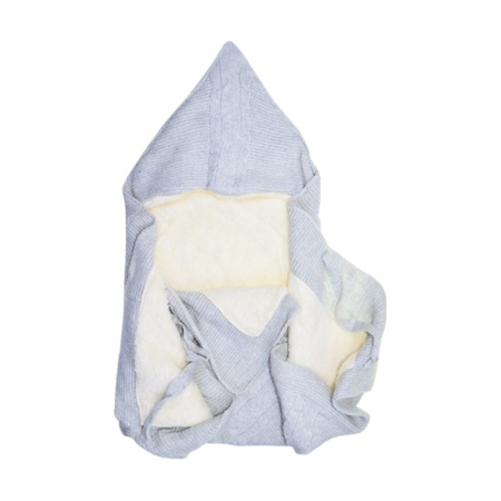 Paturica de infasat tip port bebe, 90 x 80 cm, Mini Junior PT3705G, Gri [1]