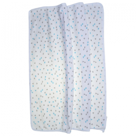 Paturici si pleduri bebelusi - Paturica din bumbac pentru baieti 70 x 70 cm Mini Junior 090923-5, Alb