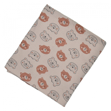 Paturici si pleduri bebelusi - Paturica din bumbac pentru copii 90 x 80 cm Mini Junior P240623-2, Maro
