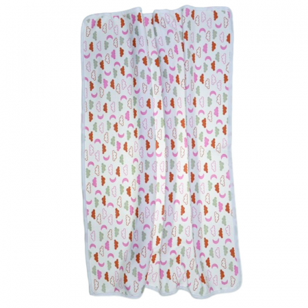 Paturici si pleduri bebelusi - Paturica din bumbac pentru fete 70 x 70 cm Mini Junior 090923, Multicolor