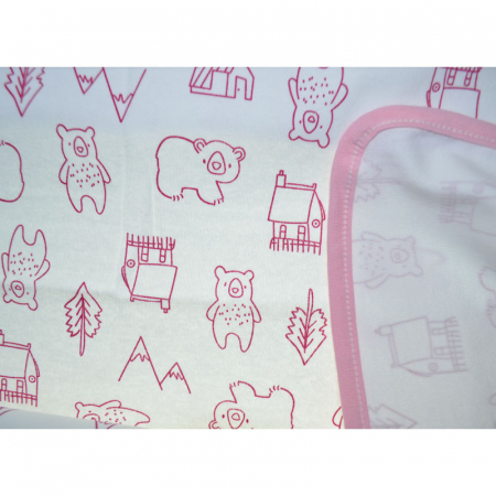Paturica din bumbac pentru fete 70 x 70 cm Mini Junior 090923-9, Alb [1]