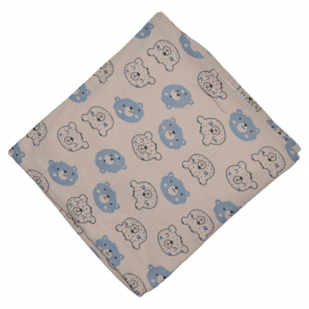 Paturici si pleduri bebelusi - Paturica din bumbac pentru copii 90 x 80 cm Mini Junior P240623-3, Maro