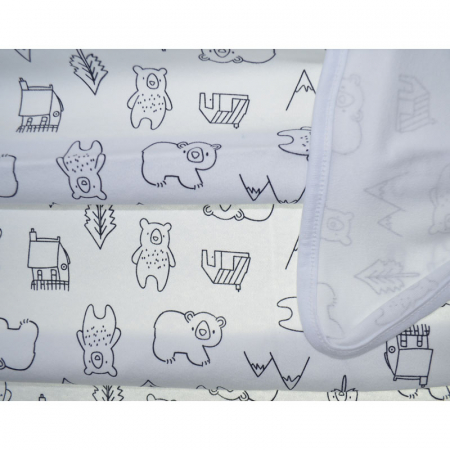 Paturica din bumbac pentru copii 70 x 70 cm Mini Junior 090923-3, Alb [1]